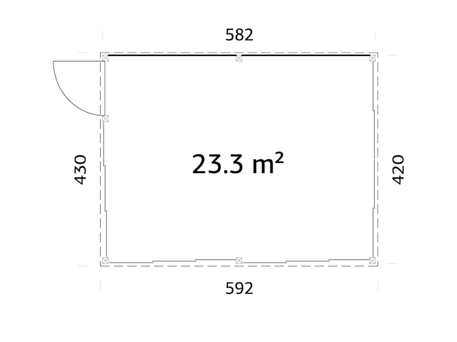 Palmako Glashaus Saga 23,3 m² Slide