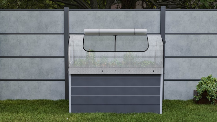 GroJa Frühbeet Aufsatz PE  149,9 x 69,4 x 62 cm Folie Weiß