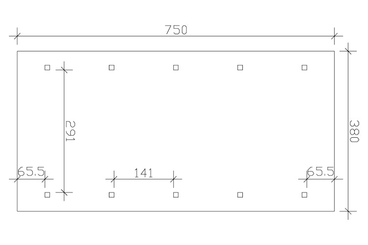 Skan Holz Wallgau - Satteldach Einzelcarport Breite 380 cm