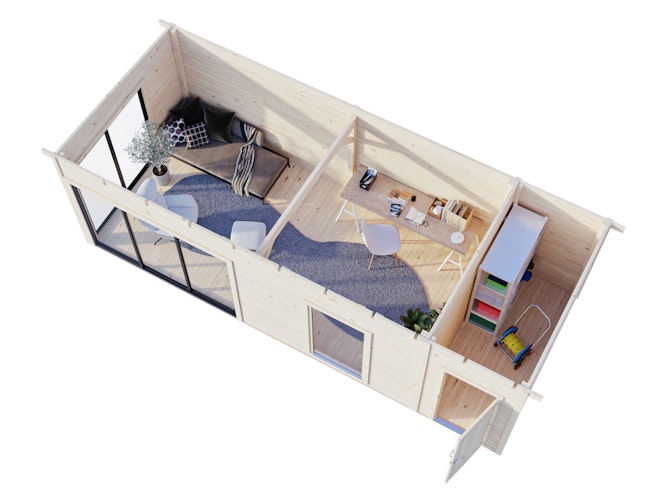 Palmako Gartenhaus Andrea 21,1 m² Slide - 44 mm