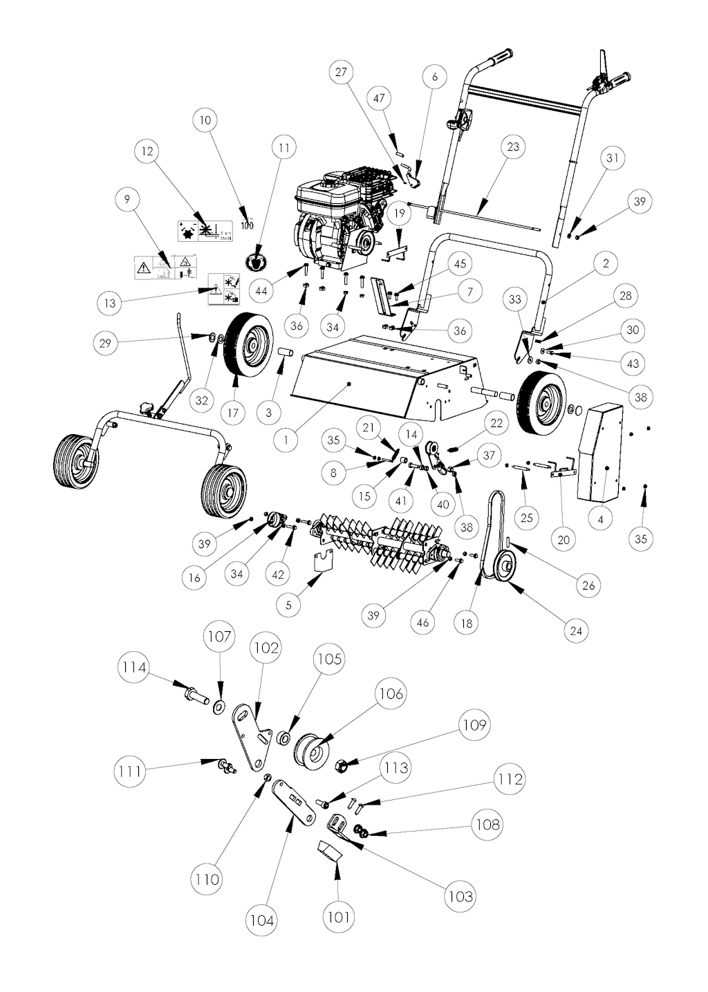 Explosionszeichnung Ersatzteile