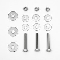 BambusBASIS Montageset GABIONE für Montageschiene - 3 Schrauben, 6 Unterlegscheiben, 3 Muttern, V2A