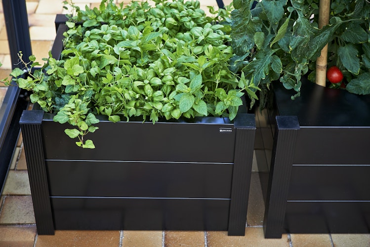 Juliana Pflanzkasten 95 x 55 x 37 cm schwarz ohne Boden