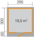Vorschaubild Weka Gartenhaus Designhaus wekaLine 172 mit Vordach (50 cm)