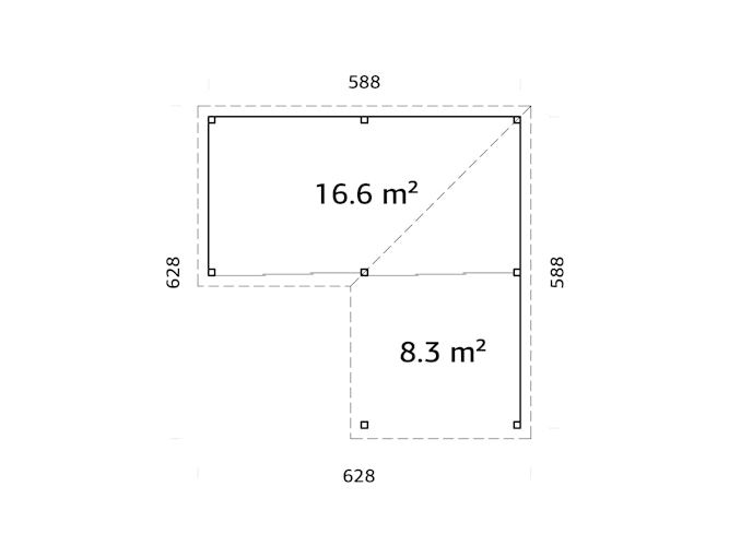 Palmako Carport/Pavillon Connect Lenna 24,9 m² Set 413 Slide