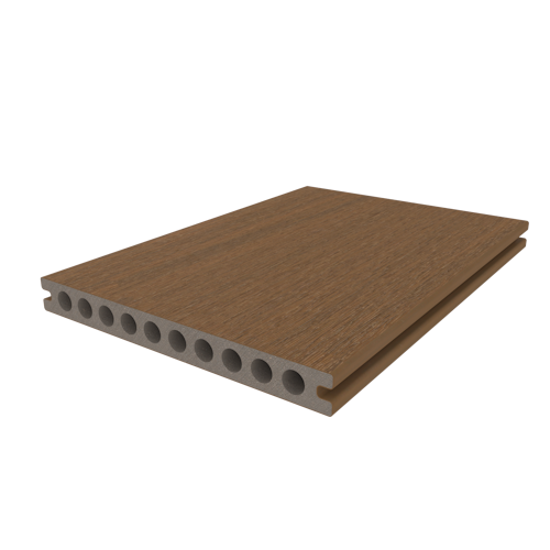 NewTechWood Gigangte WPC-Terrassendiele Hohlkammer Teak  23 x 210 mm