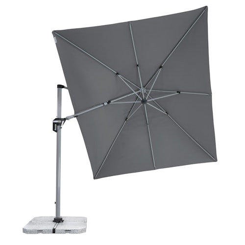 doppler Pendelschirm ACTIVE 350 x 260, Aluminium Grau / 100 % Polyester 200 g/m²