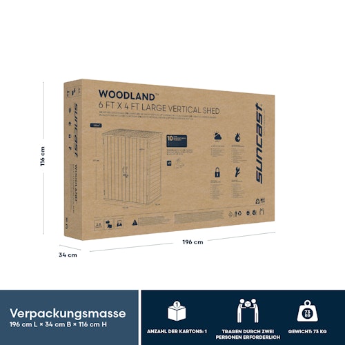 Suncast Kunststoff-Geräteschrank Modern  (klein) - stahlverstärkt