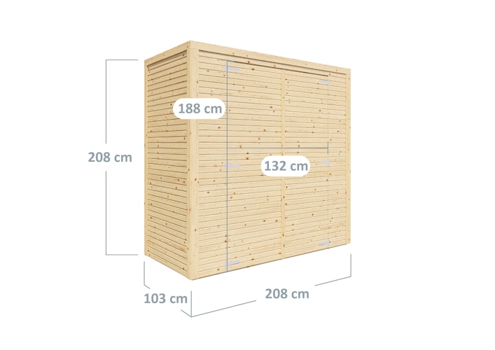 Bertilo Gerätehaus Box 1 - 18 mm