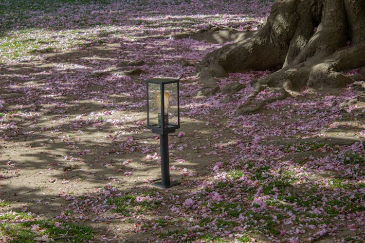 ECO-LIGHT Außenwandleuchte Karo Aluminium / Holz (4100112)