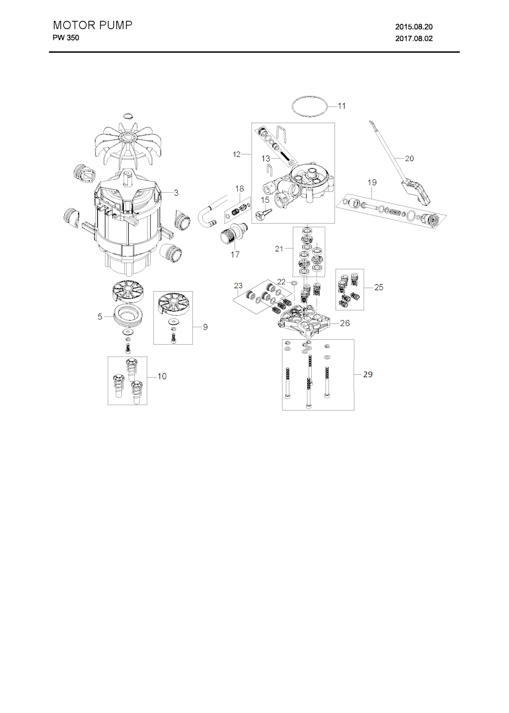 Explosionszeichnung Ersatzteile