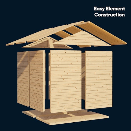 Bertilo Gartenhaus Arley - 19 mm