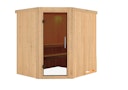 Vorschaubild Karibu Sauna Siirin mit Eckeinstieg 68 mm inkl. 5-teiligem Gratis-Zubehörpaket im Wert von 100 €