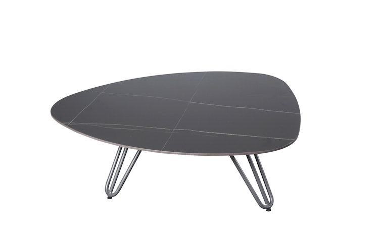 Garden Pleasure Tisch ALINA, Aluminium Grau / Stein Granitschwarz