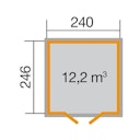 Vorschaubild Weka Schwedenhaus - 32 mm (aufgedoppelt) Gartenhaus sägerau