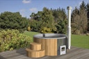 Vorschaubild Wolff Finnhaus Badebottich Hot Tub Ø 200 cm Thermoholz mit Außenofen & GFK-Wanne