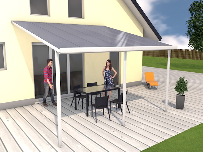 Gutta Standard Terrassendachsystem Typ D/E/F weiß/anthrazit