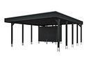 Vorschaubild Skan Holz Doppelcarport Friesland 546x708 cm mit Abstellraum Set D