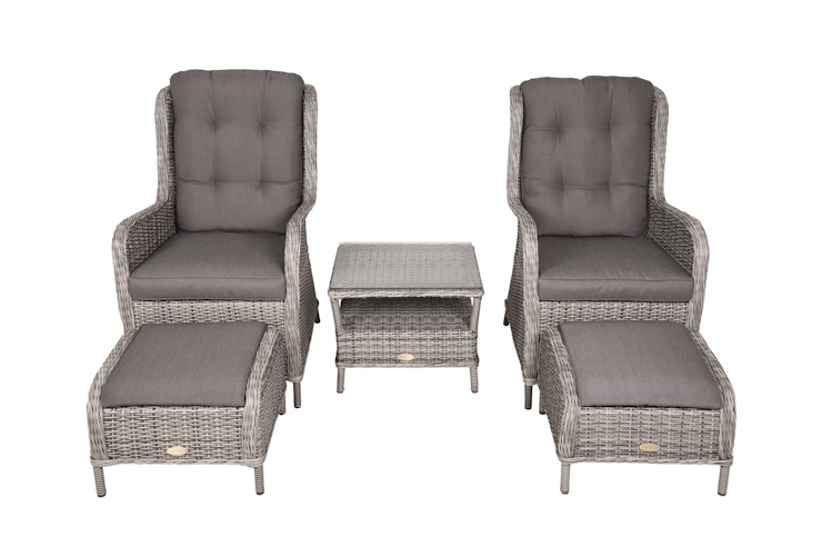 Garden Pleasure Sessel-Set VALENCIA, Polyrattan / Kissen 100 % Polyester