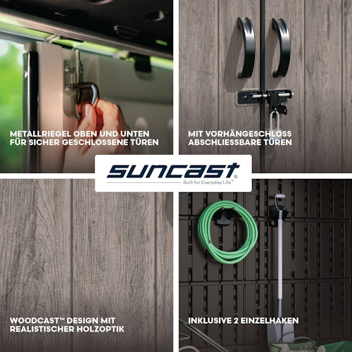 Suncast Kunststoff-Geräteschrank Modern  (klein) - stahlverstärkt
