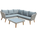 Vorschaubild Garden Pleasure Ecklounge PAMPLONA, Polyrattan / Akazie / Kissen 100 % Polyester