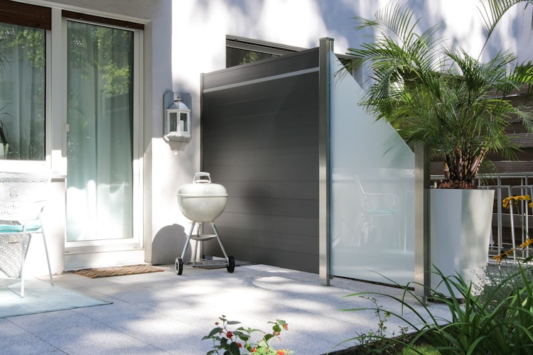 TraumGarten System Glas MATT 900 x 1800/900 mm Anschluss rechts