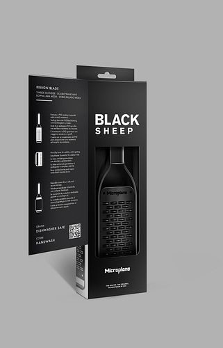 Microplane 2-Wege Schneide BLACK SHEEP Black Steel