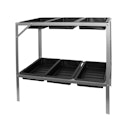 Vorschaubild Ubbink Anzuchttisch - verzinkt, 6 Kunststoff-Trays auf 2 Etagen - H77 x 77 x 40 cm