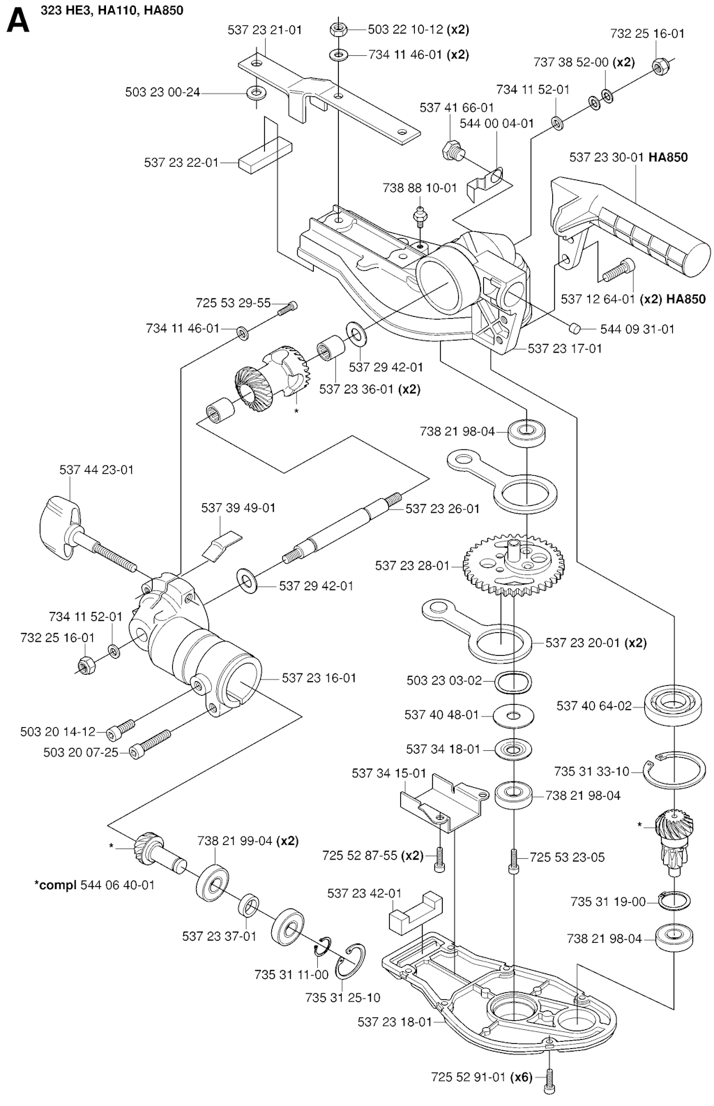 Explosionszeichnung Ersatzteile