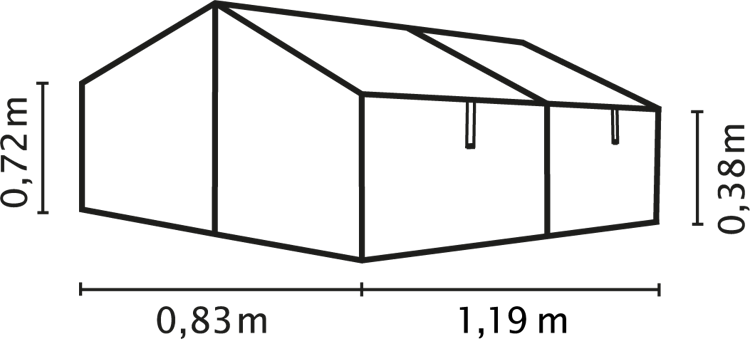 Vitavia Frühbeet Gaia Jumbo inkl. 4 Dachfenster
