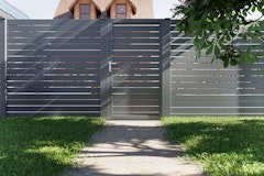 dz VIDUAL Swing Einzeltor Pure 100 x 20 mm Rhombusprofil - DIN LinksZubehörbild