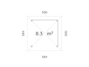 Vorschaubild Palmako Pavillon Bianca 8,3 m² Set 102
