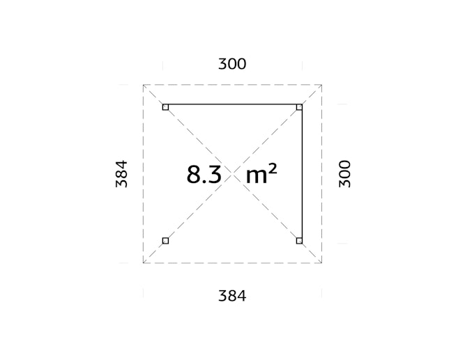 Palmako Pavillon Bianca 8,3 m² Set 102