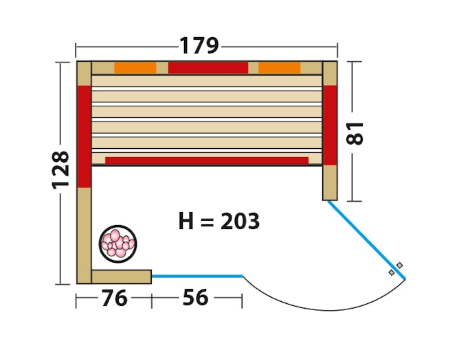 Infraworld Infrarotkabine TrioSol Unica 3 inkl. 5-teiligem gratis Zubehörset