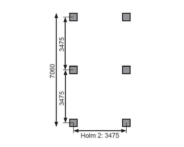 Karibu 4-Eck Pavillon Holm 1 kesseldruckimprägniert
