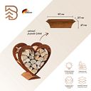 Vorschaubild Badeko Herz-Holzregal-Set: 45 & 58 cm hoch in Edelrostoptik