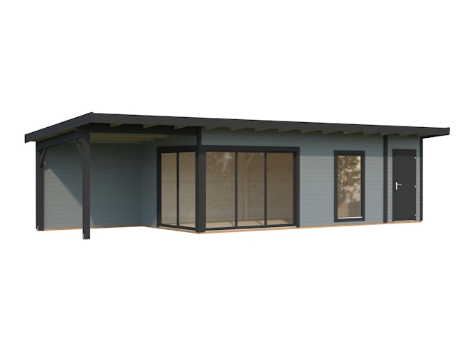 Palmako Gartenhaus Andrea 21,1 + 7,9 m² Slide Plus - 44 mm