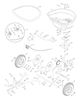 Husqvarna Zubehör für Aufsitzmäher 966674301 130 lb. Tow Behind Spreader