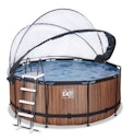 Vorschaubild Exit runder Rahmenpool mit Sandfilteranlage, Wärmepumpe und Sonnendach (Höhe 122 cm)