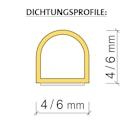 Vorschaubild Infraworld Silikon-Profildichtung selbstklebend für Saunen und Infrarotkabinen