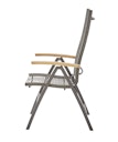 Vorschaubild Diamond Garden Hochlehner VALENCIA, Edelstahl Dunkelgrau / Rope Grau / Premium Teak-Armlehnen