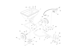 Husqvarna Zubehör für Aufsitzmäher 954120046 Streuwagen 30