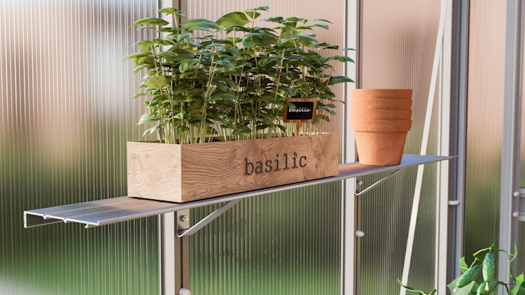 Vitavia Aluminium-Wandregal inkl. Befestigungsmaterial und Stützwinkel