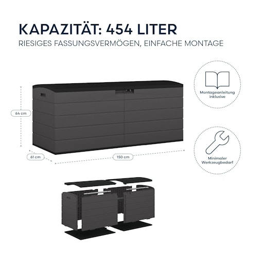 Suncast Kunststoff-Gartenbox 454 L