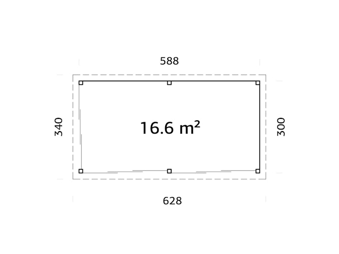 Palmako Gartenhaus Connect Lenna 16,6 m² Set 402 Slide