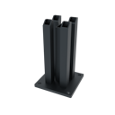 Vorschaubild Fiberdeck BOSTON Pfostenanker 120x120x200 mm verstärkt RAL9005 zum Aufschrauben