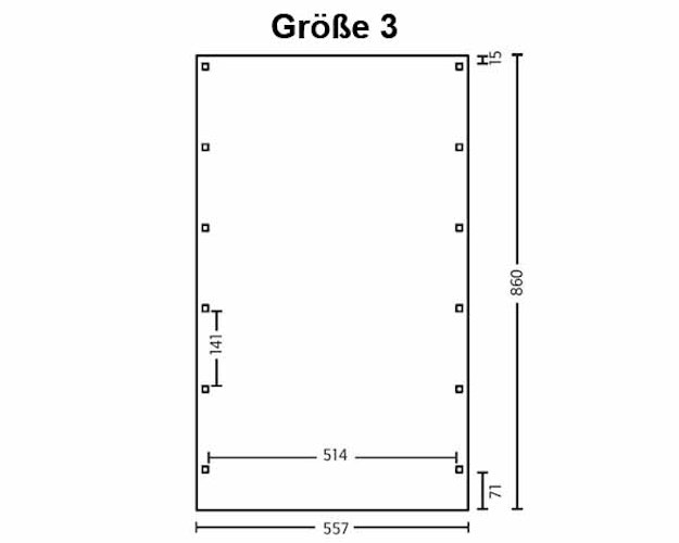 Skan Holz Friesland - Flachdach Doppelcarport Profil - Breite 557 cm Nadelholz