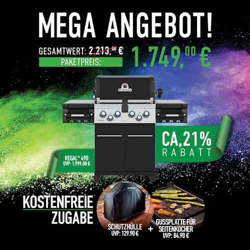 Broil King Gasgrill REGAL 490 inkl. Schutzhülle und Gussplatte