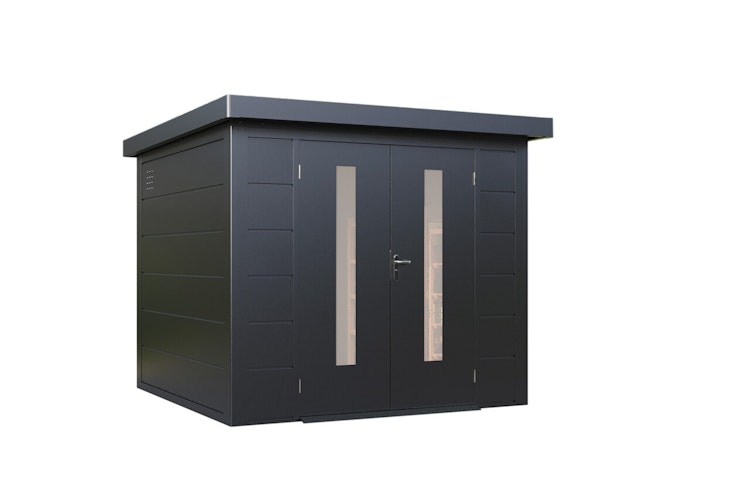 Wolff Finnhaus Premium Metall Gartenhaus Eirik 2424 Anthrazit