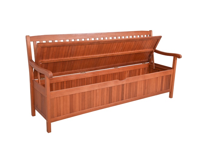 Garden Pleasure Bank mit Staufach HOUSTON, Eukalyptus geölt